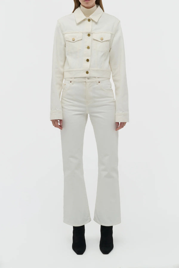 Gabriela Hearst Bronte Jacket In White Recycled Cotton Denim