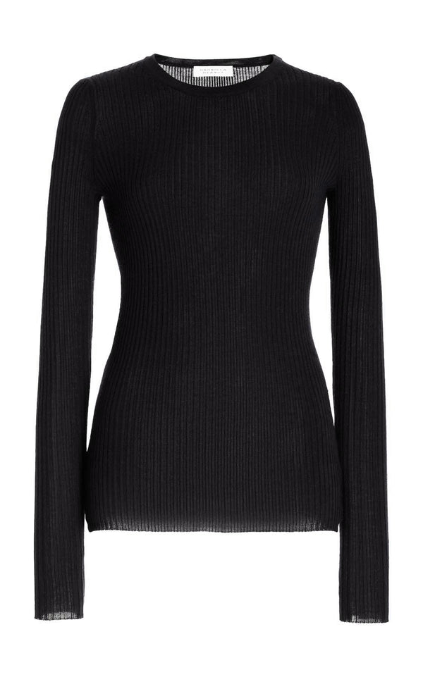 gabriela hearst Browning Knit Sweater in Black Cashmere Silk