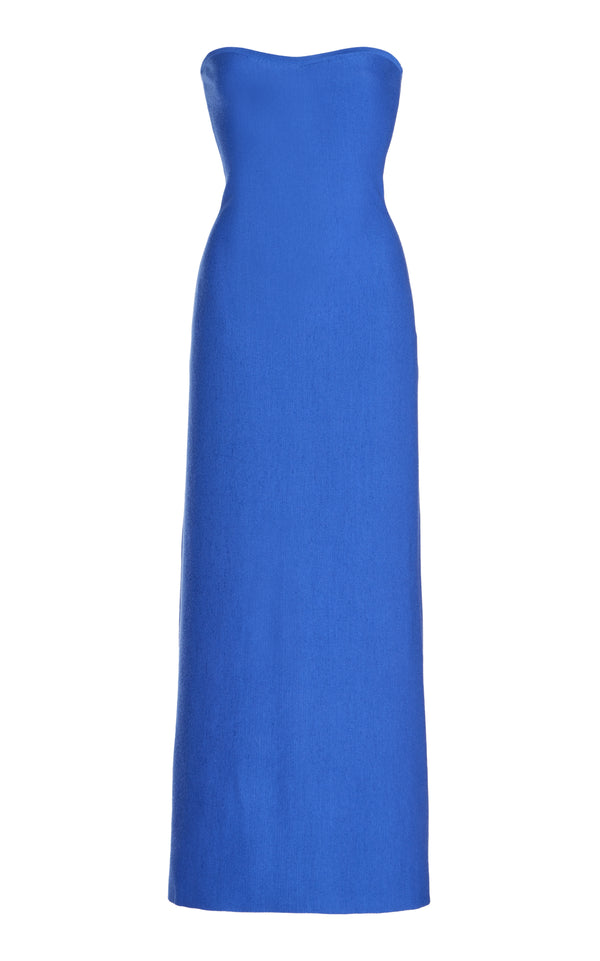 gabriela hearst Calderon Knit Maxi Dress in Sapphire Merino Wool Cashmere