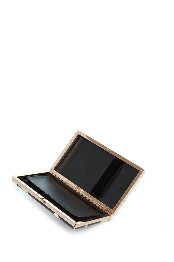 Gabriela Hearst Callas Clutch In Black & Ivory Nappa Leather