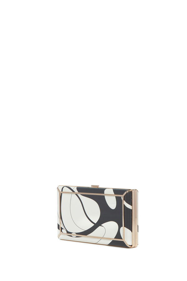 Gabriela Hearst Callas Clutch In Black & Ivory Nappa Leather