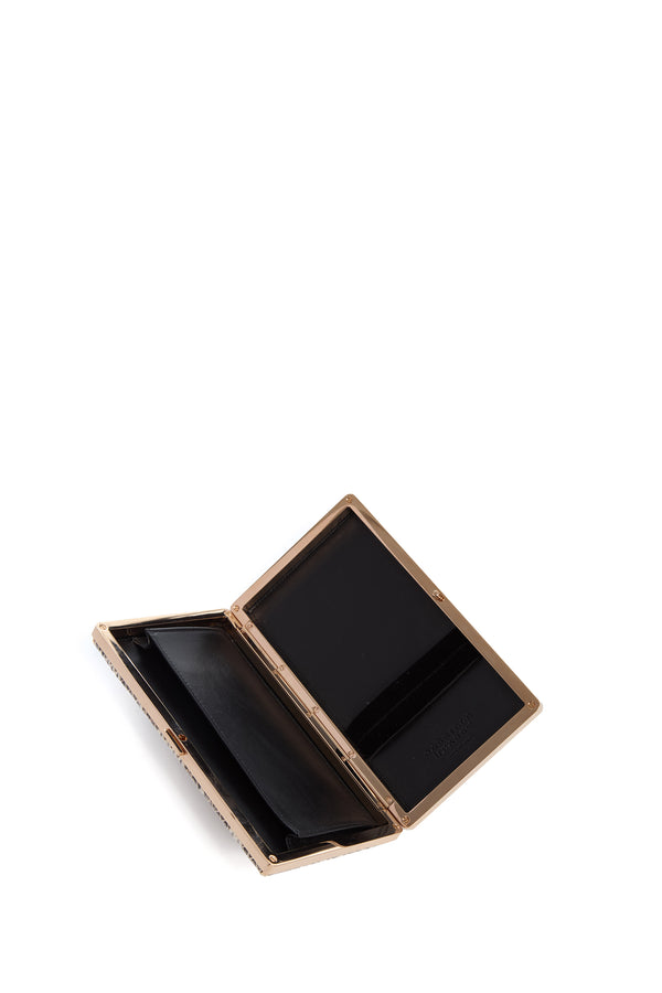 Gabriela Hearst Callas Clutch In Black & White Snakeskin