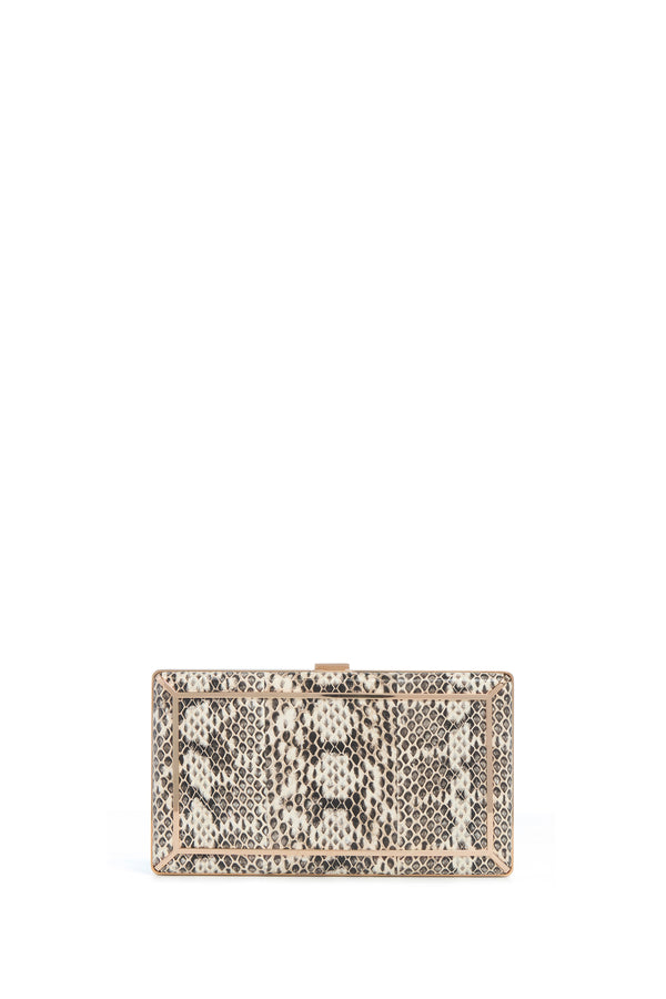 gabriela hearst Callas Clutch in Black & White Snakeskin