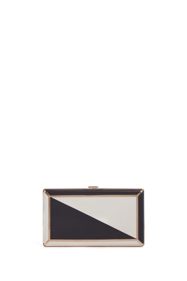 gabriela hearst Callas Clutch in Navy & Ivory Nappa Leather