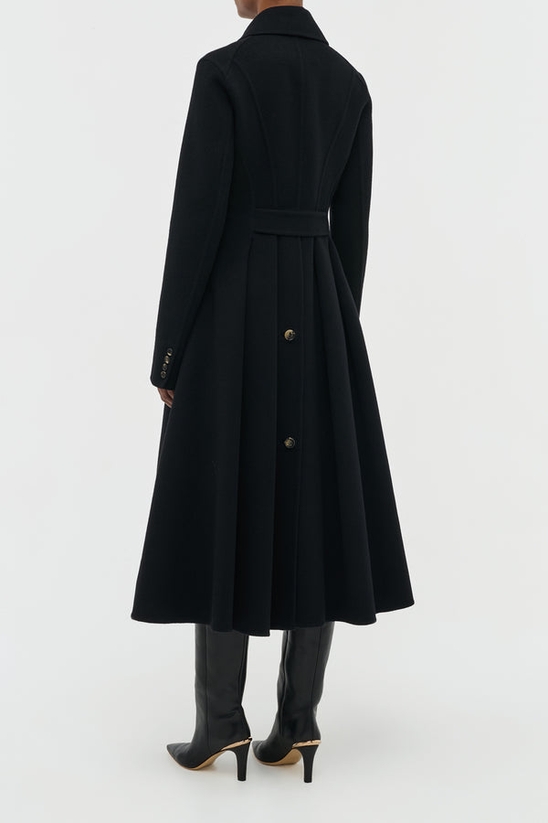 Gabriela Hearst Cantwell Coat In Black Double-Face Recycled Cashmere
