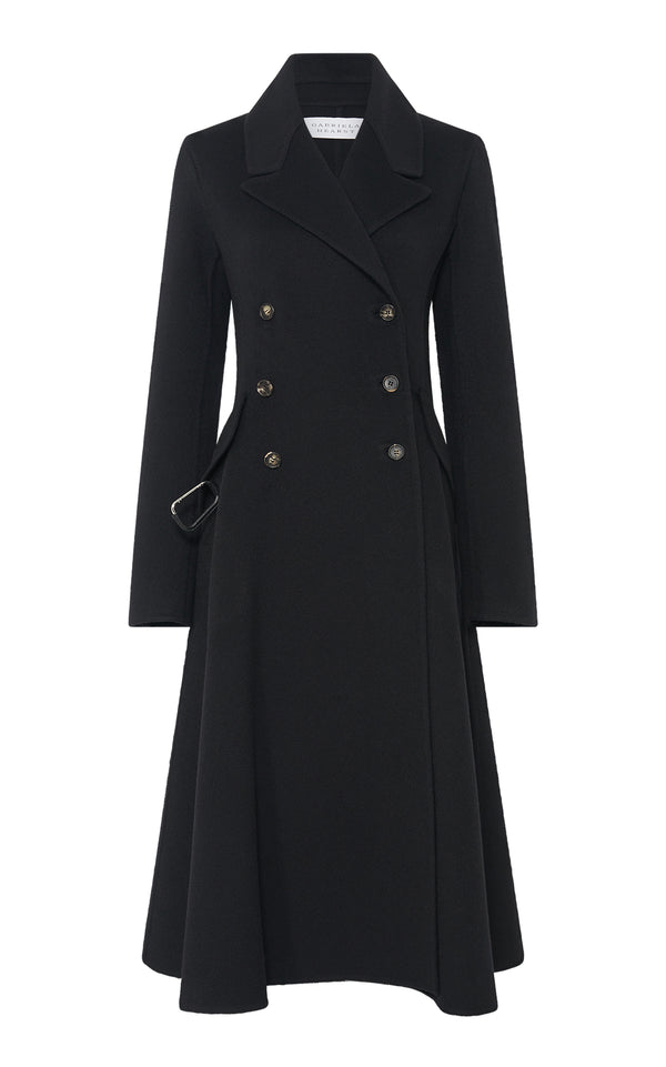 gabriela hearst Cantwell Coat in Black Double-Face Recycled Cashmere