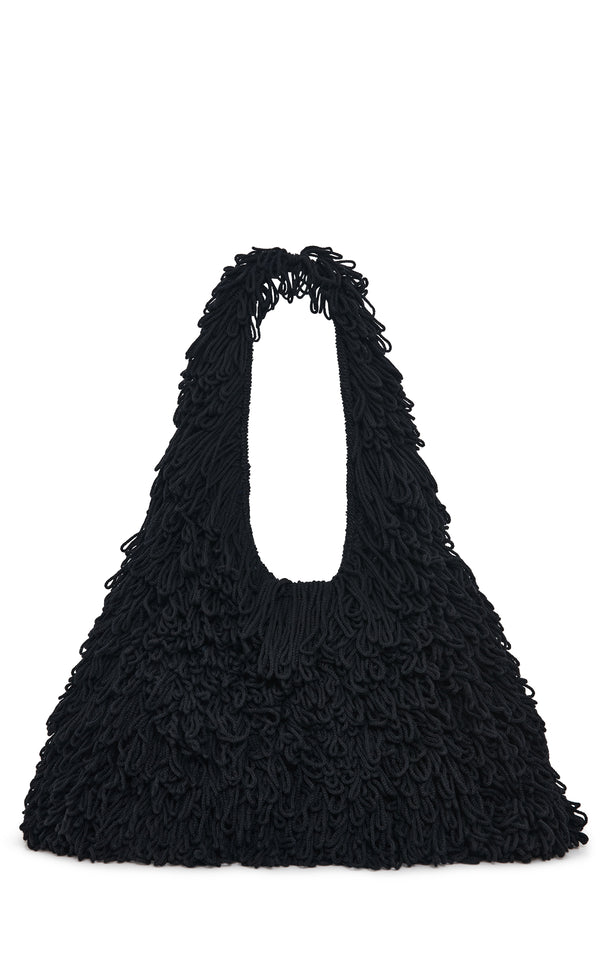 gabriela hearst Celeus Knit Hobo Bag in Black Cashmere Silk