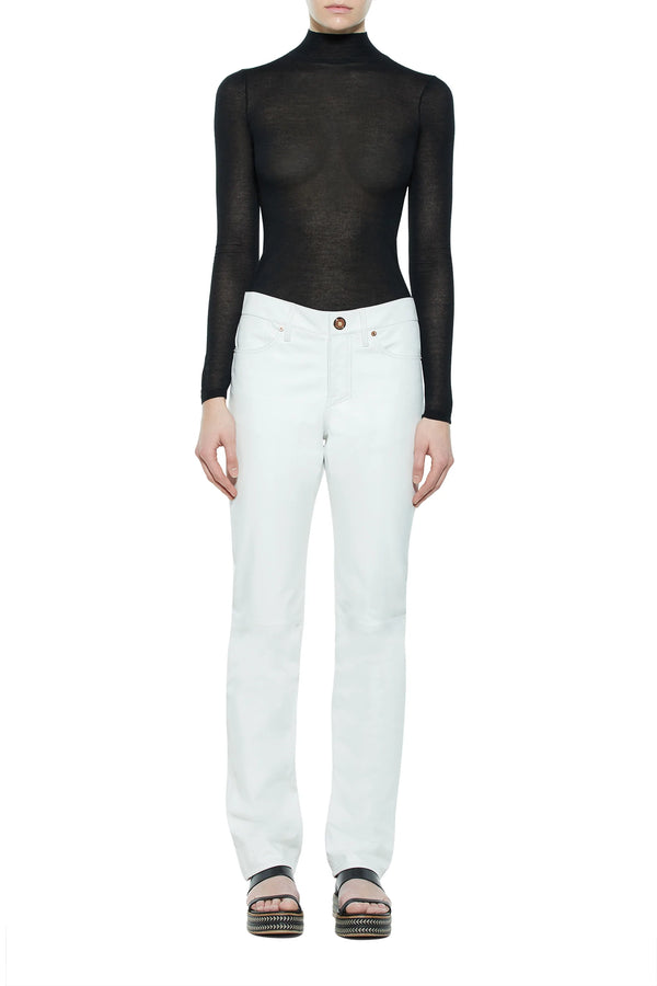 Gabriela Hearst Charles Pant In White Nappa Leather