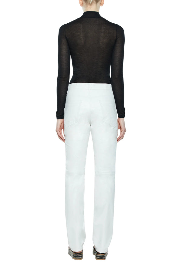 Gabriela Hearst Charles Pant In White Nappa Leather