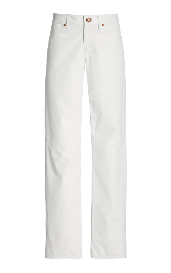 Gabriela Hearst Charles Pant In White Nappa Leather