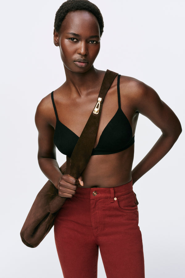 Gabriela Hearst Chevier Knit Bra In Black Merino Wool