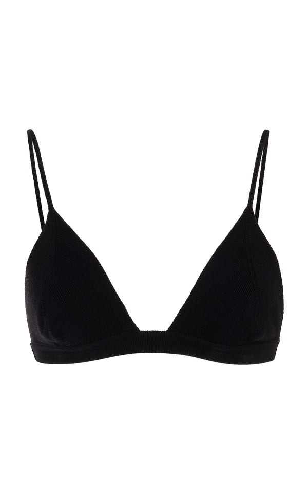 gabriela hearst Chevier Knit Bra in Black Merino Wool
