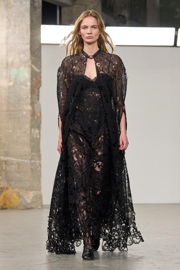 Gabriela Hearst Chorley Tights In Black Recycled Polyester Lace