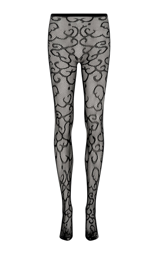 Gabriela Hearst Chorley Tights In Black Recycled Polyester Lace