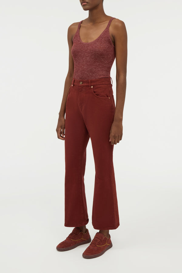 Gabriela Hearst Cinxia Knit Tank Top In Burnt Sienna Cashmere Silk With Hemp