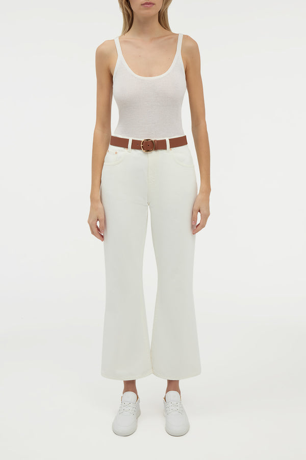 Gabriela Hearst Cinxia Knit Tank Top In Ivory Cashmere Silk With Hemp