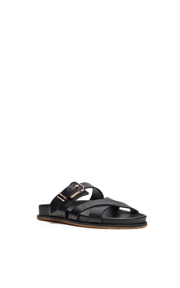 Gabriela Hearst Circe Slide Sandal In Black Leather