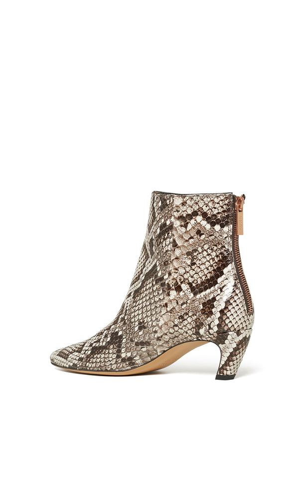 Gabriela Hearst Clayton Ankle Boot In Black & White Inversa™ Snakeskin