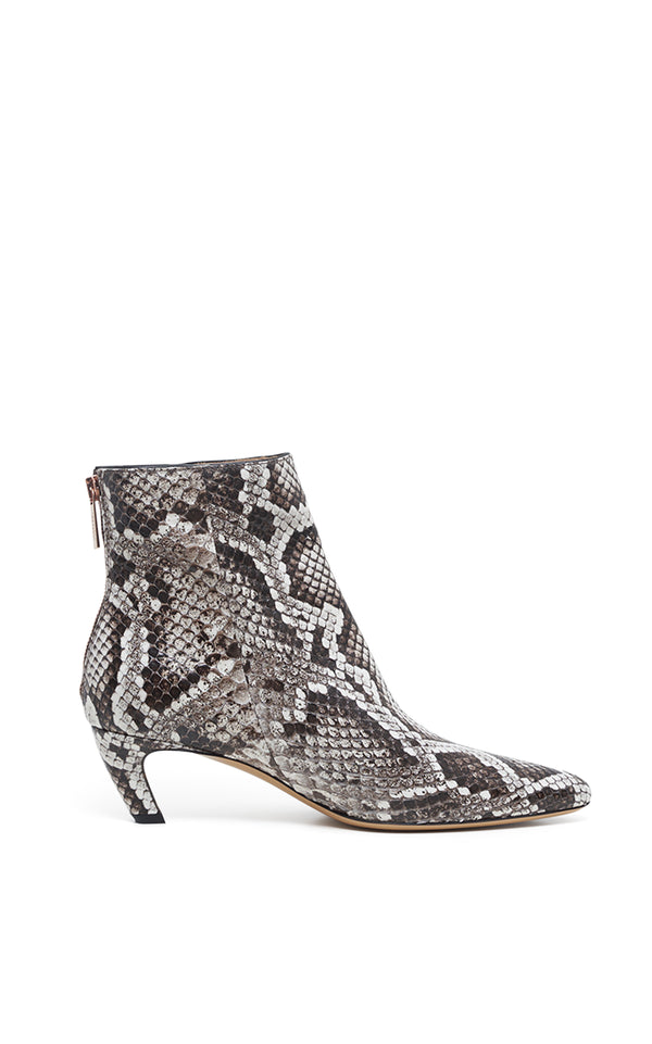 Gabriela Hearst Clayton Ankle Boot In Black & White Inversa™ Snakeskin