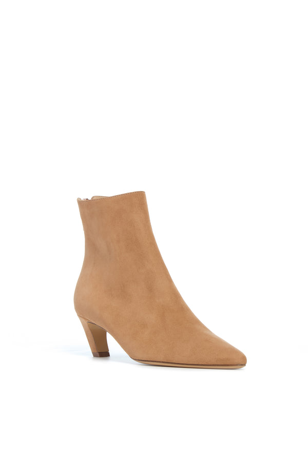 Gabriela Hearst Clayton Ankle Boot In Dark Camel Suede