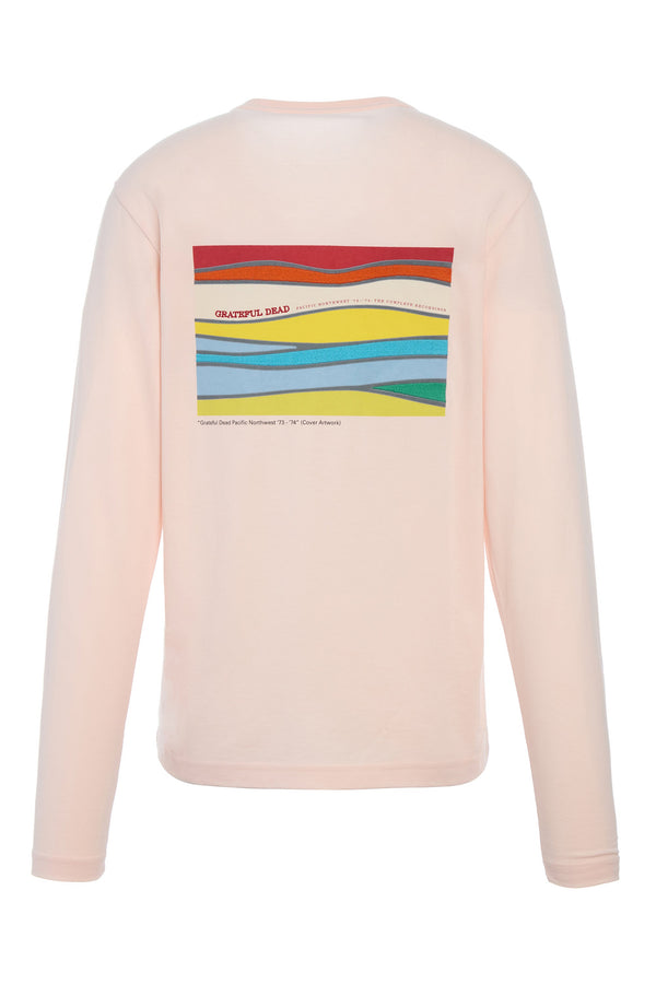 Gabriela Hearst Combe Long Sleeve T-Shirt In Pale Blush Fine Cotton Jersey