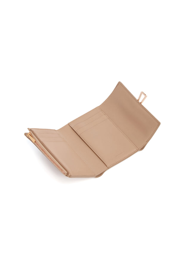 Gabriela Hearst Compact Flat Wallet In Nude Leather