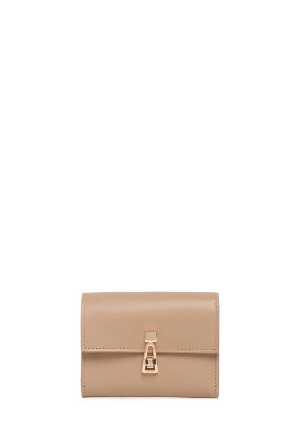 Gabriela Hearst Compact Flat Wallet In Nude Leather