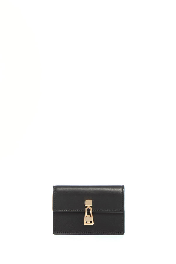 gabriela hearst Concertina Card Wallet in Black Leather