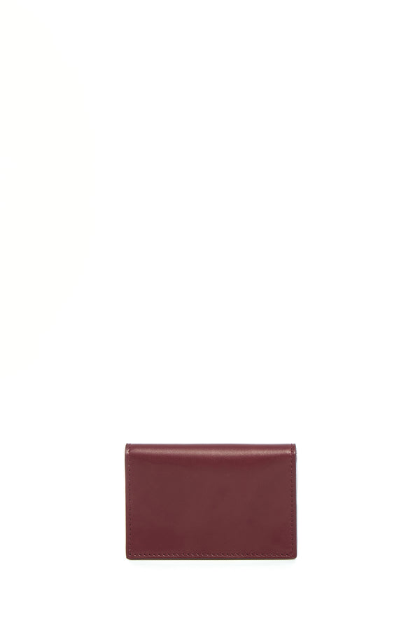 Gabriela Hearst Concertina Card Wallet In Bordeaux & Pink Leather