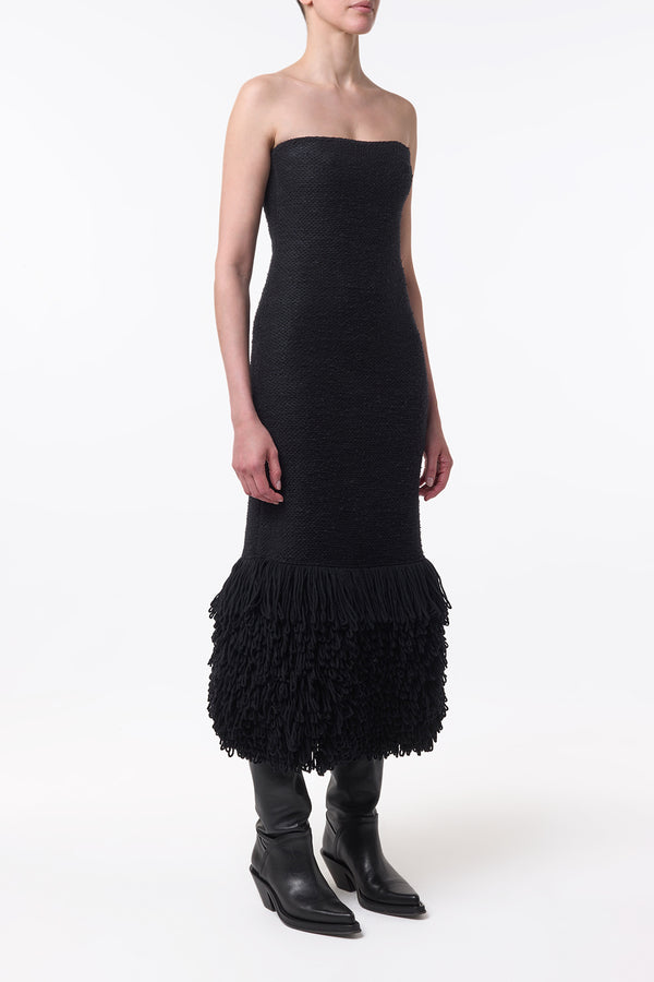 Gabriela Hearst Corus Knit Maxi Dress In Black Cashmere Silk