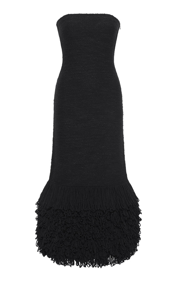 gabriela hearst Corus Knit Maxi Dress in Black Cashmere Silk