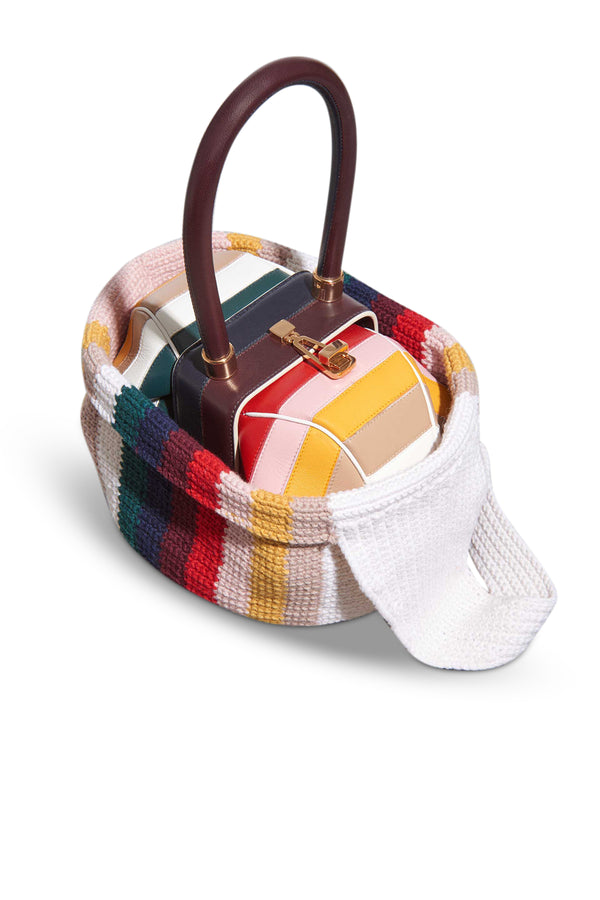 Gabriela Hearst Crossover Knit Bag In Multi Cashmere