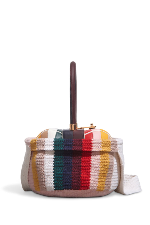 Gabriela Hearst Crossover Knit Bag In Multi Cashmere