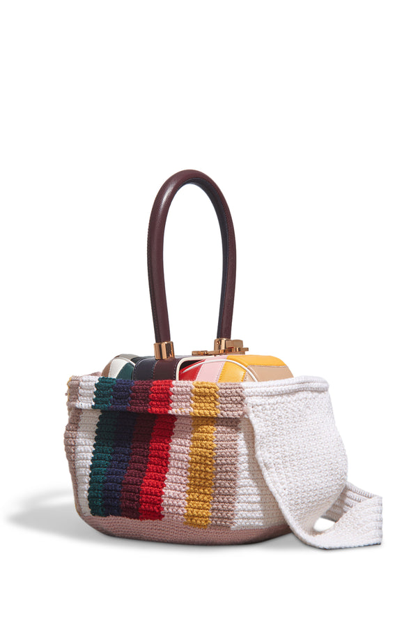 gabriela hearst Crossover Knit Bag in Multi Cashmere
