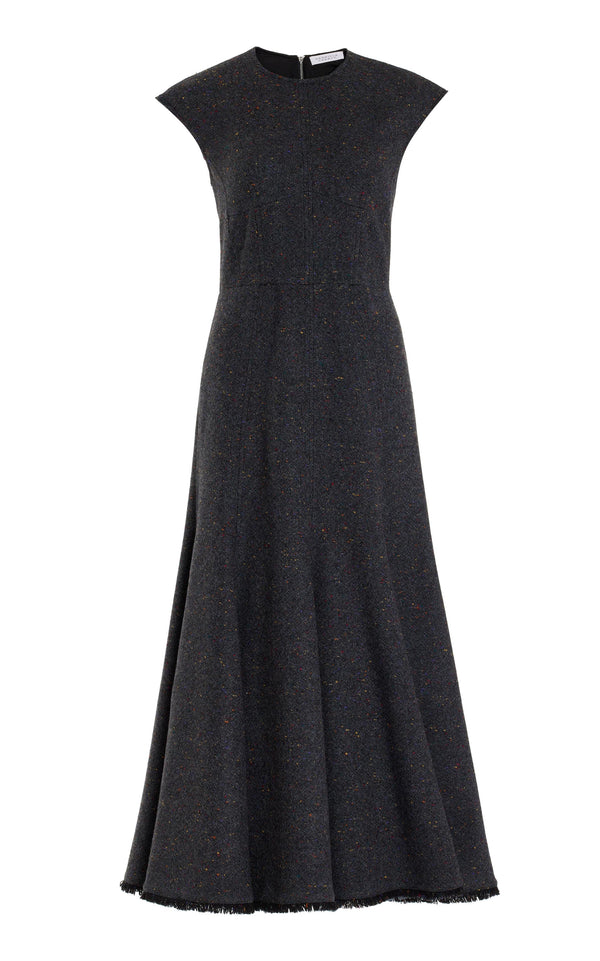 gabriela hearst Crowther Dress in Slate Multi Cashmere Virgin Wool
