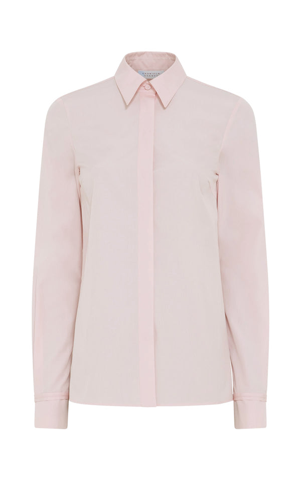 gabriela hearst Cruz Shirt in Pale Blush Sea Island Cotton