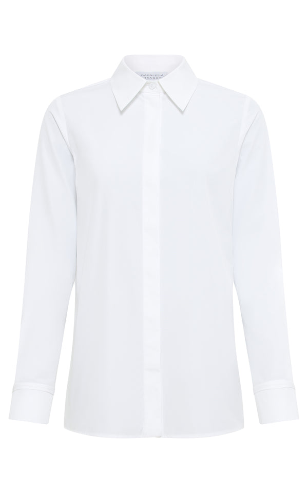 gabriela hearst Cruz Shirt in White Sea Island Cotton