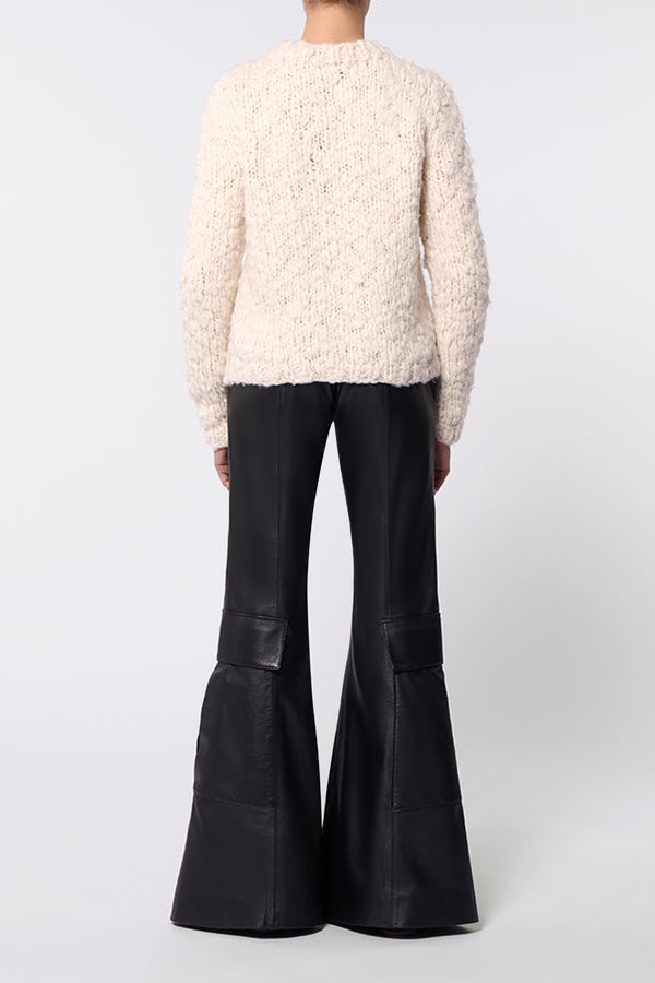 Gabriela Hearst Dalton Knit Sweater In Ivory Welflame Cashmere