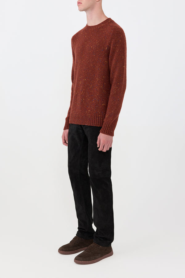 Gabriela Hearst Daniel Knit Sweater In Burnt Sienna Cashmere