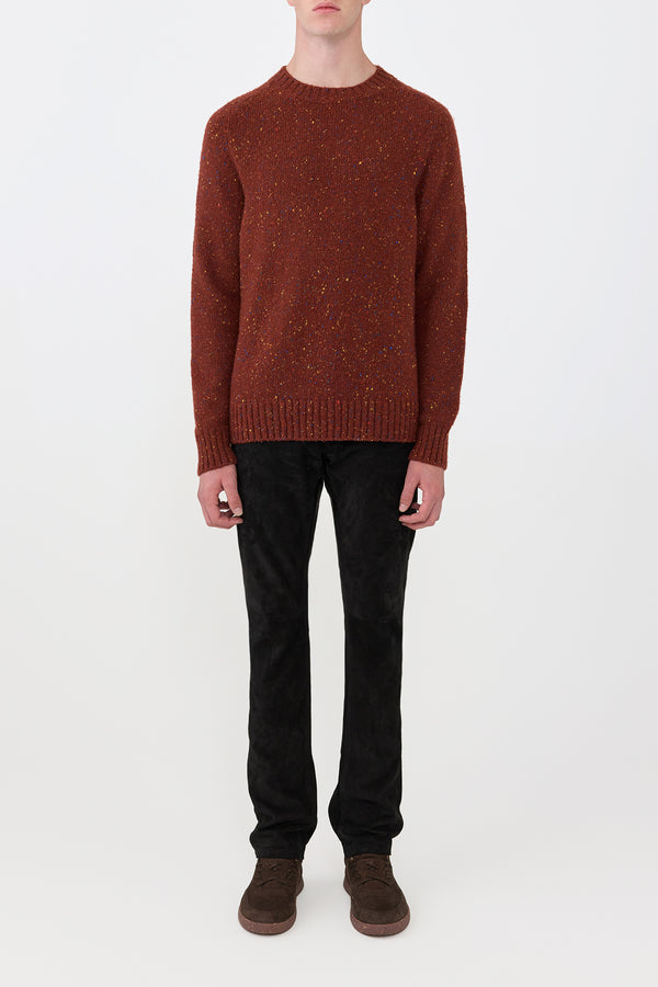 Gabriela Hearst Daniel Knit Sweater In Burnt Sienna Cashmere