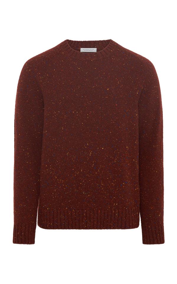 Gabriela Hearst Daniel Knit Sweater In Burnt Sienna Cashmere