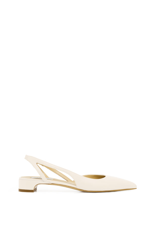 gabriela hearst Delia Slingback Shoe in Ivory Nappa Leather