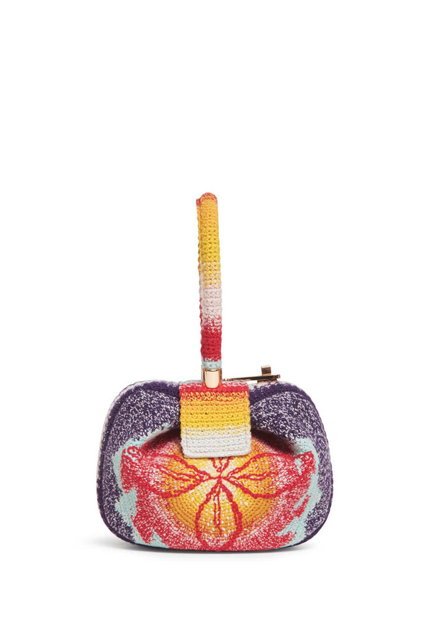 Gabriela Hearst Demi Bag In Blue Red & Orange Crochet