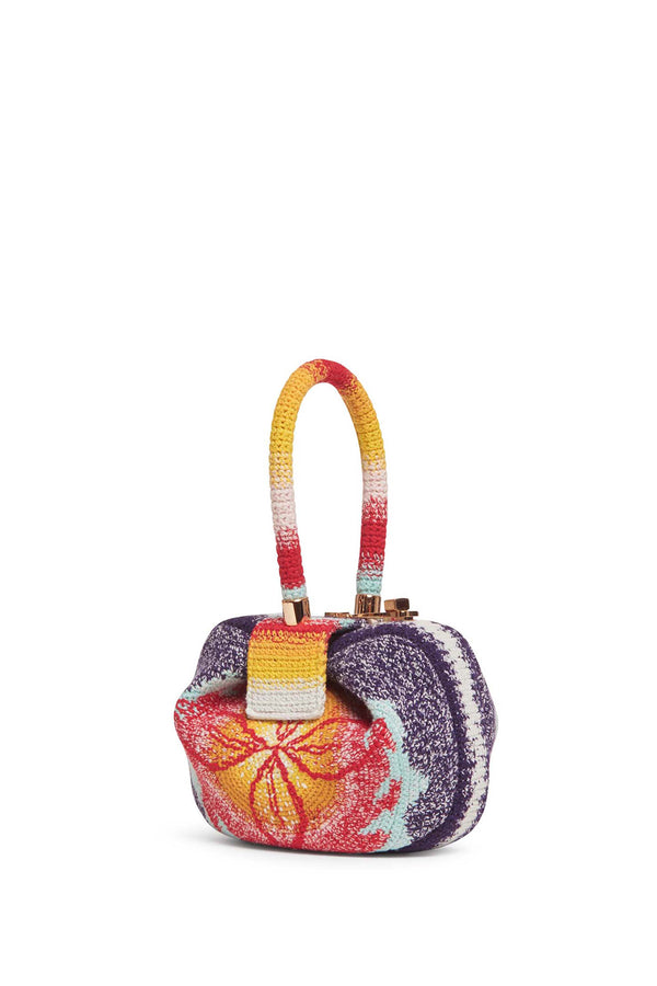 gabriela hearst Demi Bag in Blue Red & Orange Crochet