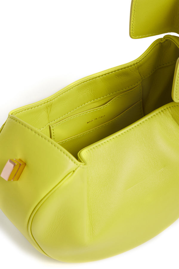 Gabriela Hearst Demi Bag In Lime Adamite Nappa Leather