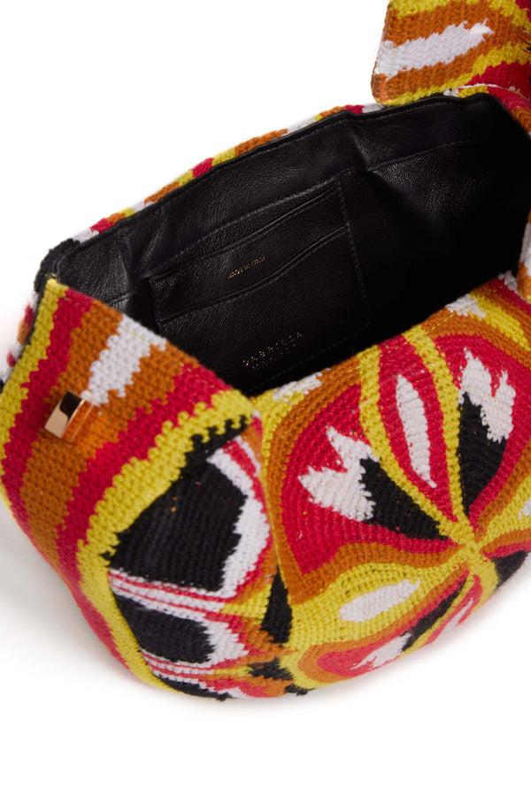 Gabriela Hearst Demi Bag In Red Yellow & Black Crochet