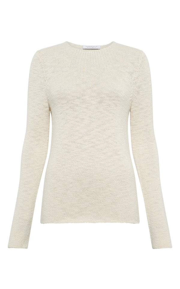 gabriela hearst Deva Knit Sweater in Ivory Cashmere