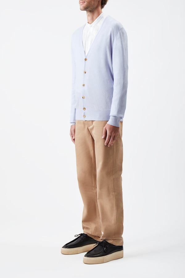 Gabriela Hearst Duke Knit Cardigan In Halogen Blue Cashmere