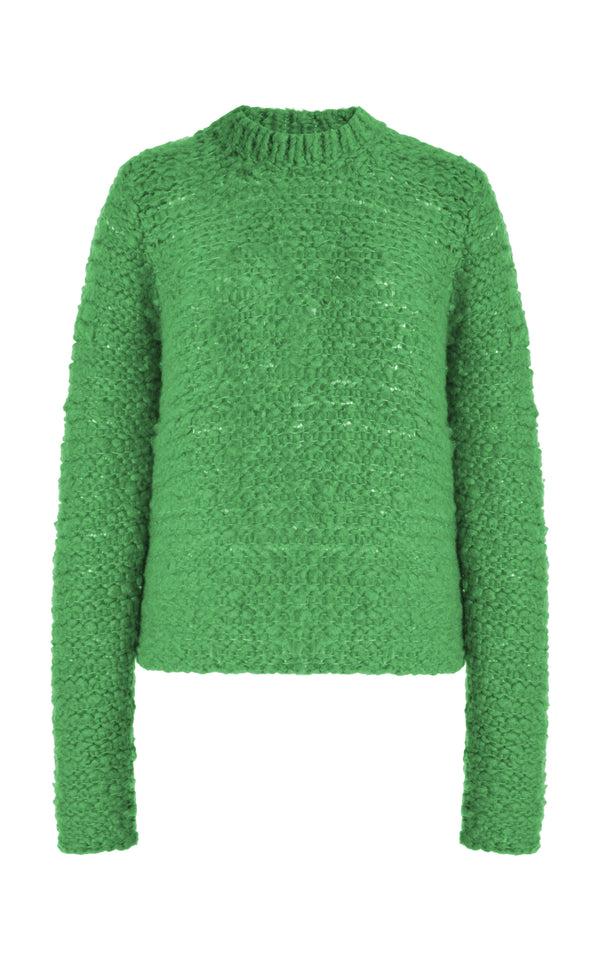 gabriela hearst Durand Knit Sweater in Peridot Green Welfat Cashmere