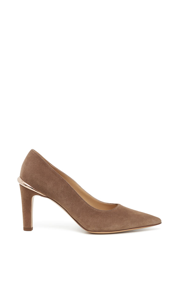 gabriela hearst Edwina High Heel Stiletto Pump in Dark Sand Suede